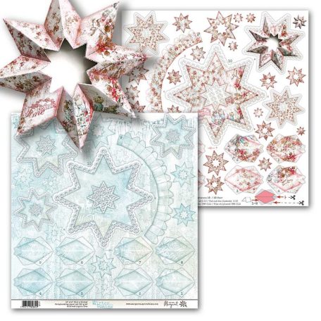 Kivágóív 12"(30cm) Winter It’s Coming - Paper Design Margaret 3D Star Extras to Cut (1 ív)