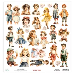   Mintay Papers Retro Kids Scrapbook papír 12" (30 cm) 1 ív