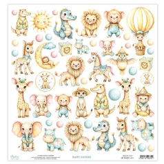   Mintay Papers Baby Safari Scrapbook papír 12" (30 cm) 1 ív