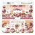 Mintay Papers Chipboard 12" (30 cm) - Chipboard Ephemera Sheet - Rust & Rose (1 ív)
