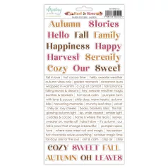   Mintay Papers Rust & Rose Matrica Paper Stickers Words  1 csomag