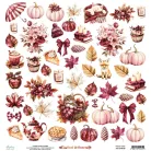 Mintay Papers Rust & Rose Scrapbook papír Kivágóív Elements 12" (30 cm) 1 lap