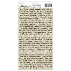   Mintay Papers Phrases 1 Beige Matrica Art Journal Paper Stickers Elements (1 ív)