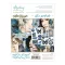 Mintay Papers Blue Portrait Papírkészlet Art Journal Paper Pad 6"x8" (15x20 cm) 24 lap