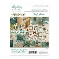   Mintay Papers Teal Dream Papírkészlet  Art Journal Paper Pad 6"x8" (15x20 cm) 24 lap