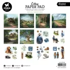 Studio Light Kollázs papírkészlet 8"(20 cm) Denim Weekends Collage Paper Pad (24 lap)