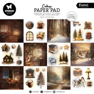   Studio Light Kollázs papírkészlet 8"(20 cm) Hot Cocoa Collage Paper Pad (24 lap)