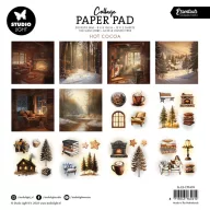   Studio Light Kollázs papírkészlet 8"(20 cm) Hot Cocoa Collage Paper Pad (24 lap)