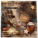 Studio Light Kollázs papírkészlet 8"(20 cm) Hot Cocoa Collage Paper Pad (24 lap)