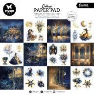   Studio Light Kollázs papírkészlet 8"(20 cm) Moonlit Ballroom Collage Paper Pad (24 lap)