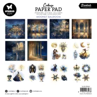   Studio Light Kollázs papírkészlet 8"(20 cm) Moonlit Ballroom Collage Paper Pad (24 lap)