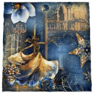   Studio Light Kollázs papírkészlet 8"(20 cm) Moonlit Ballroom Collage Paper Pad (24 lap)