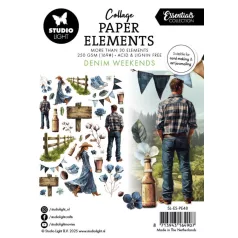   Studio Light Kivágatok Denim Weekends Collage Paper Elements (1 csomag)