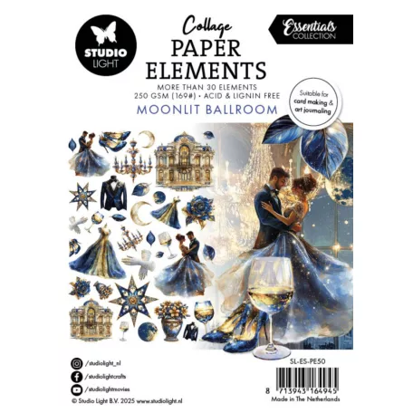 Studio Light Kivágatok Moonlit Ballroom Collage Paper Elements (1 csomag)