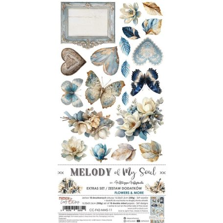 Craft O'Clock Kivágóív Melody Of My Soul Flowers & More Extras to Cut Set (18 ív)