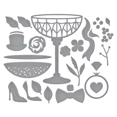   Spellbinders Vágósablon készlet A Special Toast / Happier Hour Etched Dies (1 csomag)