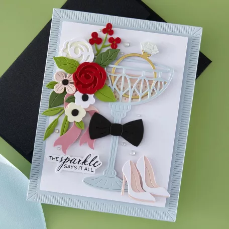 Spellbinders Vágósablon készlet A Special Toast / Happier Hour Etched Dies (1 csomag)