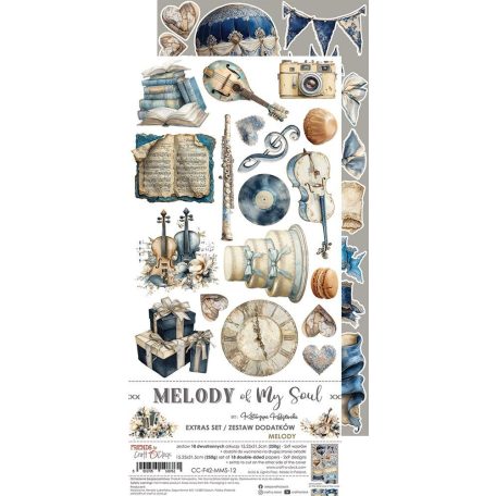 Craft O'Clock Kivágóív Melody Of My Soul Harmony Extras to Cut Set (18 ív)