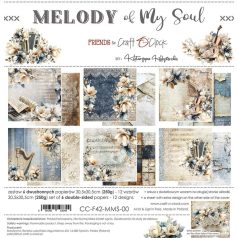   Craft O'Clock Scrapbook papírkészlet 12" (30 cm) Melody Of My Soul Paper Collection Set (6 ív)