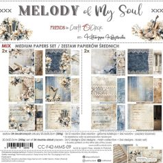   Craft O'Clock Scrapbook papírkészlet 8" (20 cm) Melody Of My Soul Mix Paper Set (24 ív)