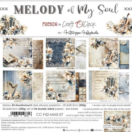 Craft O'Clock Scrapbook papírkészlet 8" (20 cm) Melody Of My Soul Mix Paper Set (24 ív)