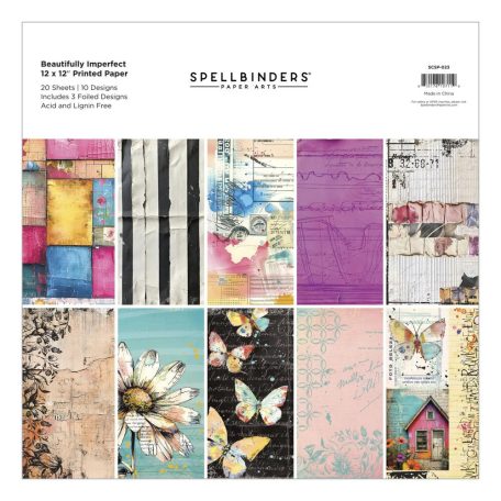 Spellbinders Papírkészlet Beautifully Imperfect 12" (30 cm) Printed Paper Pack (20 lap)