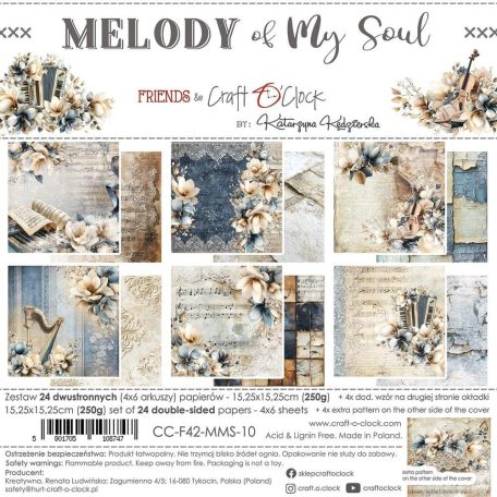 Craft O'Clock Scrapbook papírkészlet 6" (15 cm) Melody Of My Soul Paper Collection Set (24 ív)