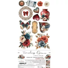   Craft O'Clock Kivágóív Timeless Grace Flowers & More Extras to Cut Set (18 ív)