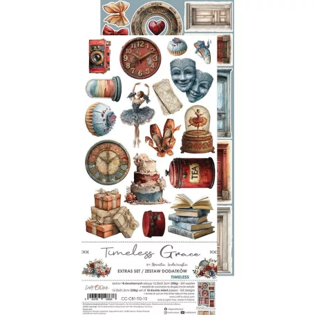 Craft O'Clock Kivágóív Timeless Grace Harmony Extras to Cut Set (18 ív)