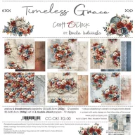   Craft O'Clock Scrapbook papírkészlet 12" (30 cm) Timeless Grace Paper Collection Set (6 ív)