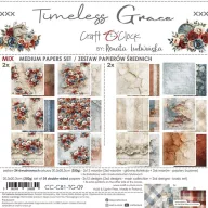   Craft O'Clock Scrapbook papírkészlet 8" (20 cm) Timeless Grace Mix Paper Set (24 ív)