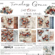   Craft O'Clock Scrapbook papírkészlet 8" (20 cm) Timeless Grace Paper Collection Set (24 ív)