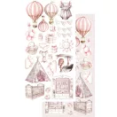 Alchemy of Art Kivágóív 6"x12" (15cm x 30 cm) Baby Girl Extras to Cut Set (1 csomag)