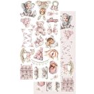 Alchemy of Art Kivágóív 6"x12" (15cm x 30 cm) Baby Girl Extras to Cut Set (1 csomag)