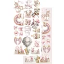 Alchemy of Art Kivágóív 6"x12" (15cm x 30 cm) Baby Girl Extras to Cut Set (1 csomag)
