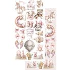 Alchemy of Art Kivágóív 6"x12" (15cm x 30 cm) Baby Girl Extras to Cut Set (1 csomag)