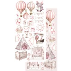   Alchemy of Art Kivágóív 6"x12" (15cm x 30 cm) Baby Girl Extras to Cut Set (1 csomag)