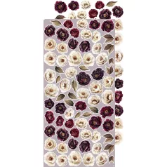   Craft O'Clock Kivágóív Plum And Caramel Flowers & More Extras to Cut Set (18 ív)