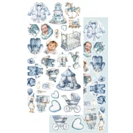  Alchemy of Art Kivágóív 6"x12" (15cm x 30 cm) Baby Boy Extras to Cut Set (1 csomag)