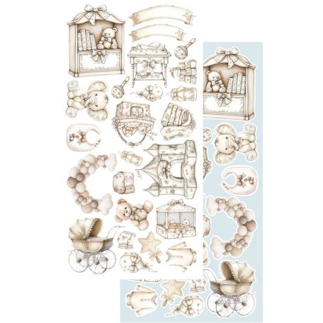 Alchemy of Art Kivágóív 6"x12" (15cm x 30 cm) Baby Boy Extras to Cut Set (1 csomag)