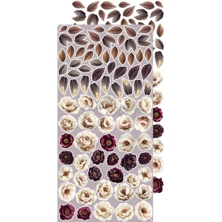 Craft O'Clock Kivágóív Plum And Caramel Mix Extras to Cut Set (18 ív)