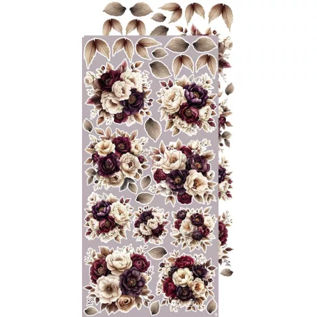 Craft O'Clock Kivágóív Plum And Caramel Mix Extras to Cut Set (18 ív)