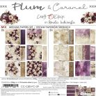 Craft O'Clock Scrapbook papírkészlet 8" (20 cm) Plum And Caramel Mix Paper Set (24 ív)