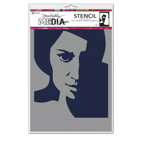 Ranger Pensive Face Stencil Dina Wakley MEdia Stencil (1 db)