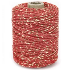   Vivant Pamut zsineg 50m x ø2mm - Gold / Brique Cotton Lurex Twist (1 db)