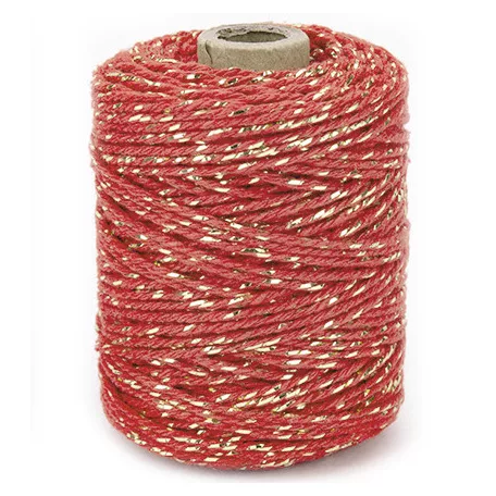 Vivant Pamut zsineg 50m x ø2mm - Gold / Brique Cotton Lurex Twist (1 db)
