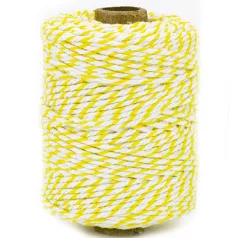  Pamut zsineg 50m x ø2mm Vivant Sárga/Fehér Cotton Twist (1 db)