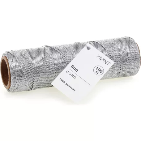 Metál zsinór, ezüst 100m x ø0,8mm - Vivant Silver Finn Cord (1 db)