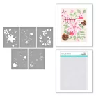 Spellbinders Christmas Florals Layered  Stencils (1 csomag)