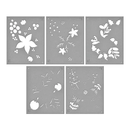 Spellbinders Christmas Florals Layered  Stencils (1 csomag)